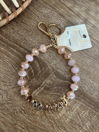 Mama Bear Bead Keychain Bracelets