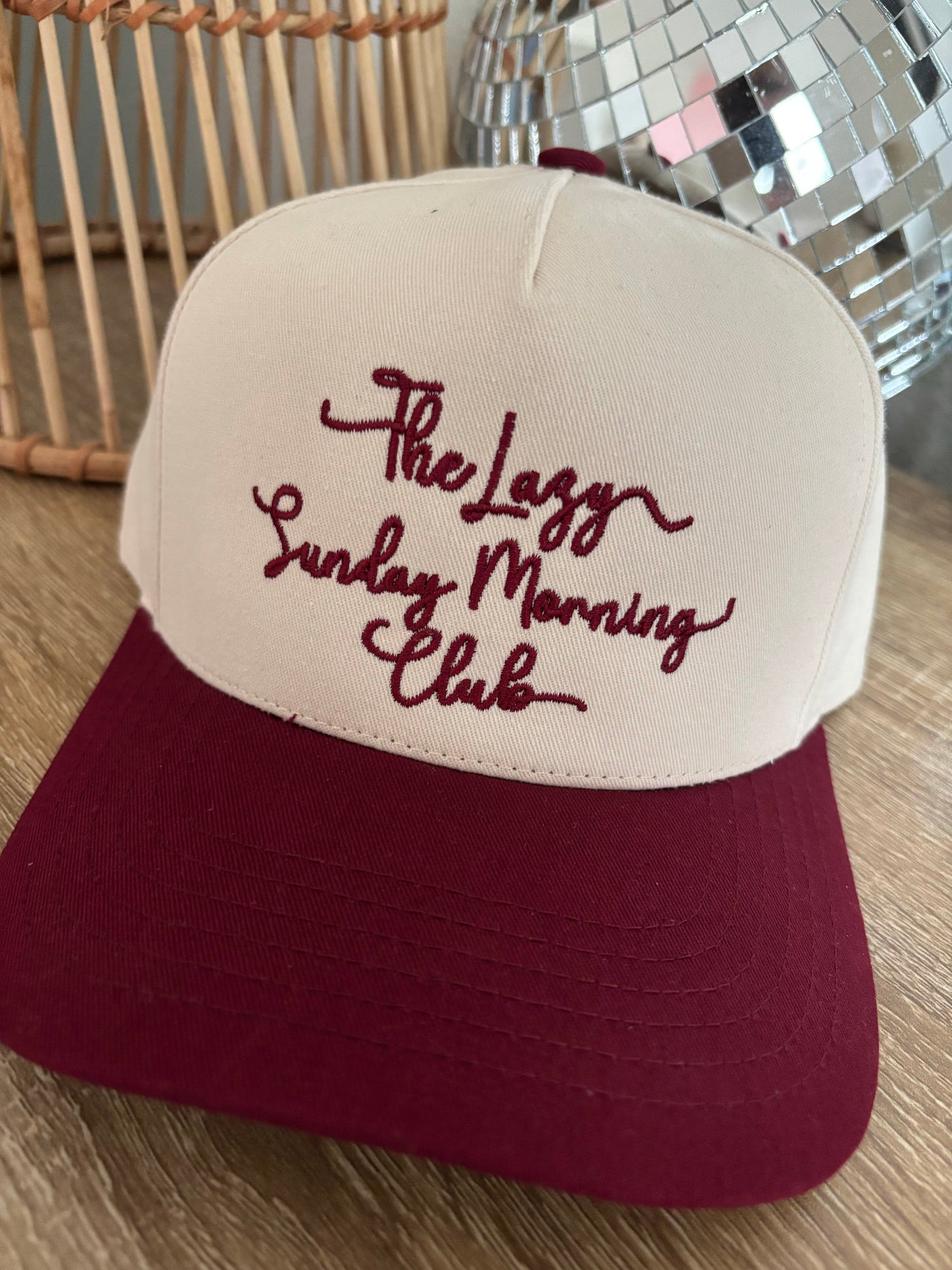 The Lazy Sunday Morning Club Two Tone Trucker Hat for Women