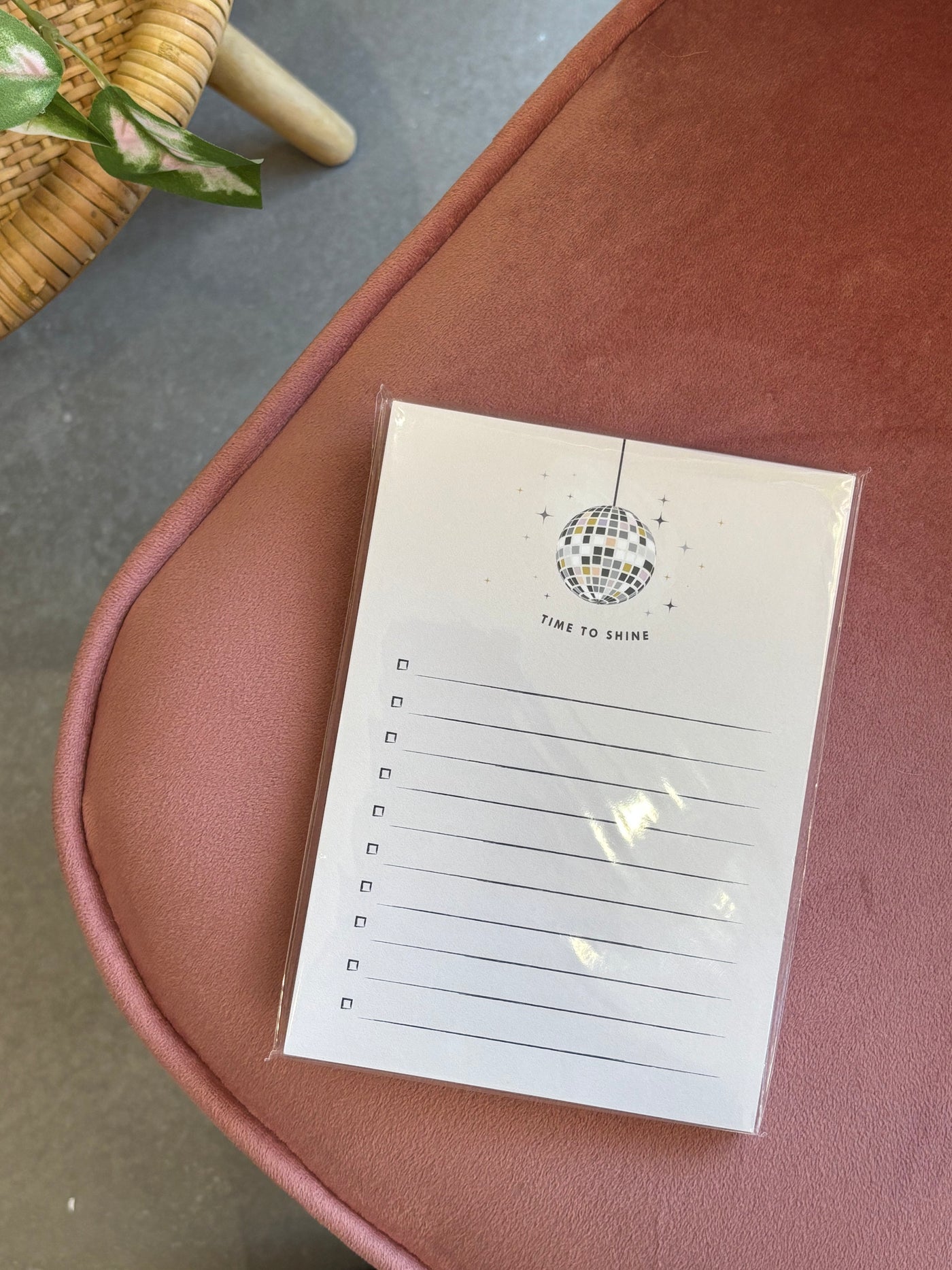 Time To Shine Disco Ball Notepad