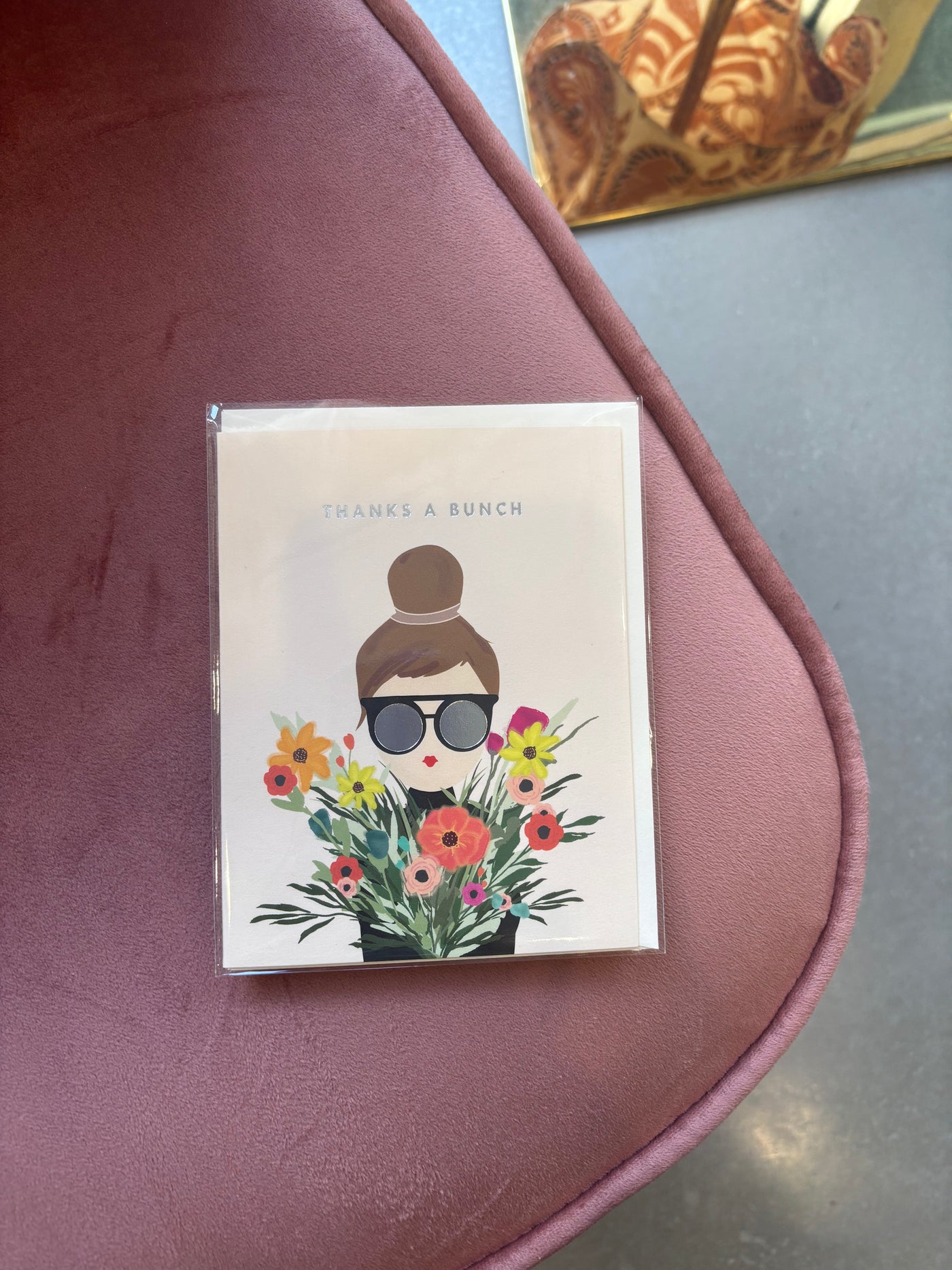 Thanks A Bunch Girl Greeting Card