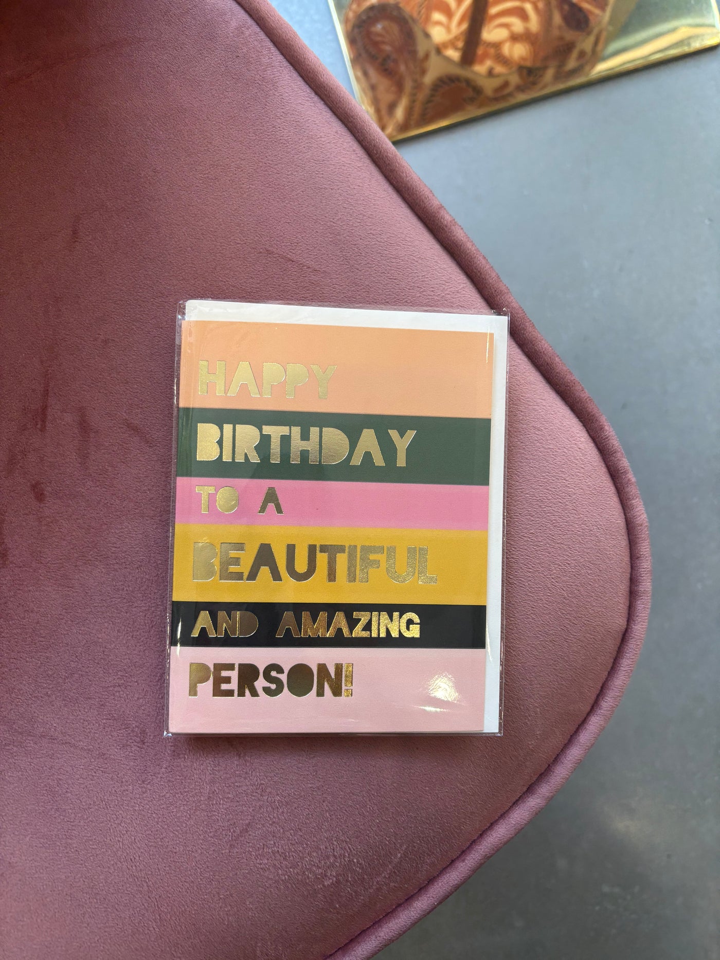 Beautiful Person Colorblock Birthday Greeting Card