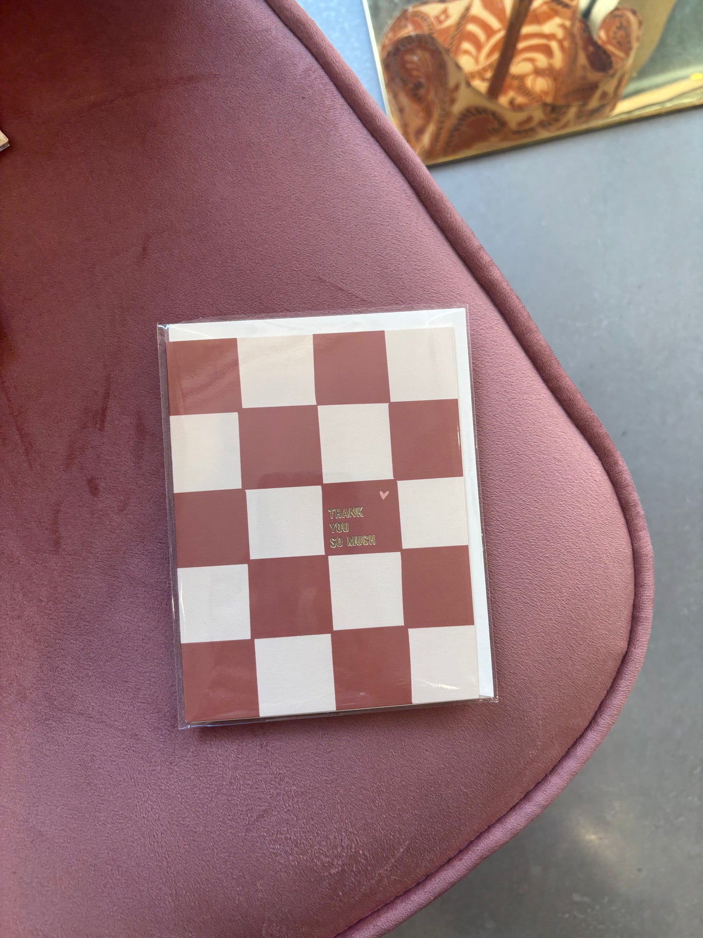 Checkerboard Thank You Greeting Card