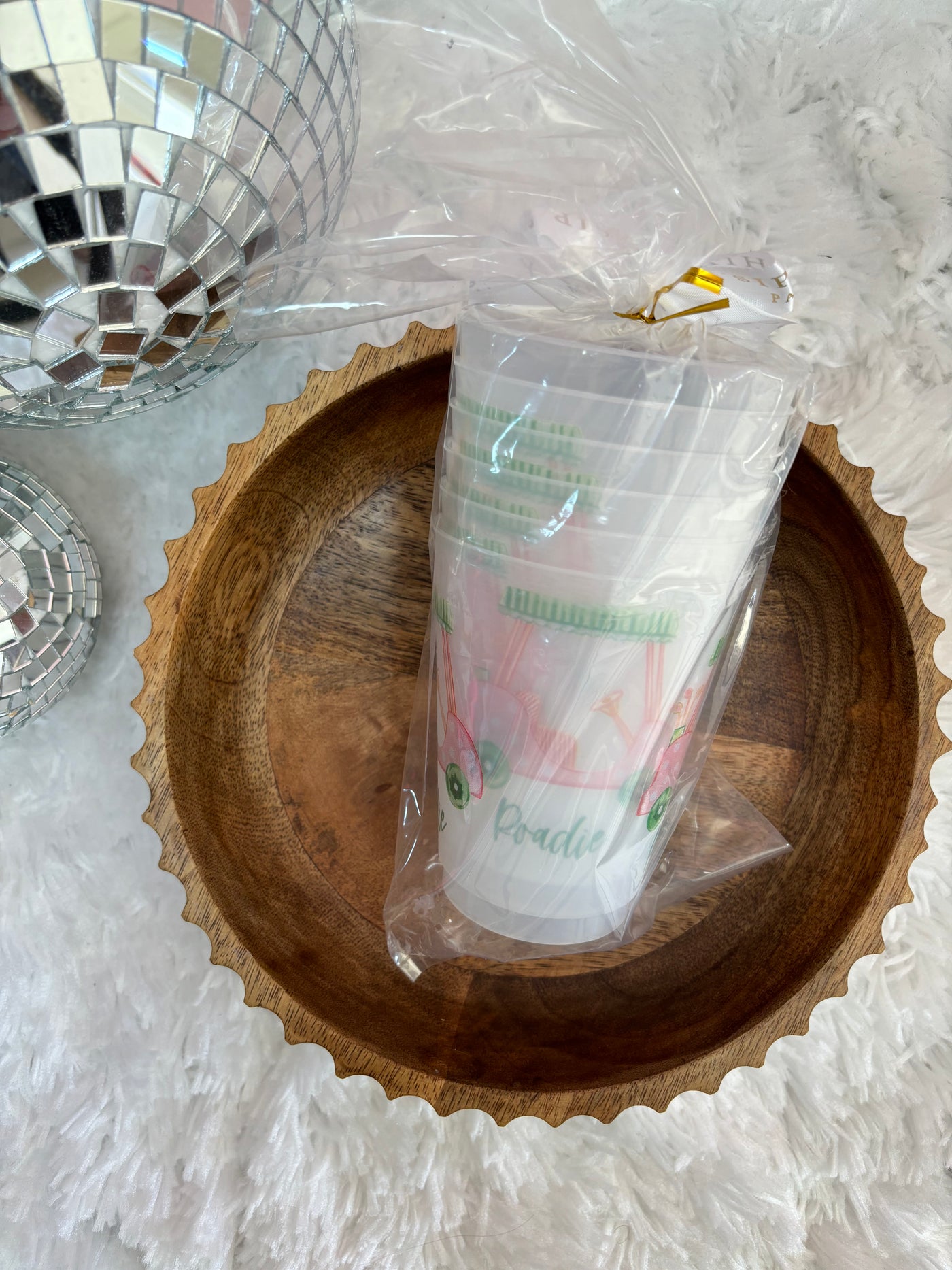 Girly Golf Cart Roadie Frosted Cups