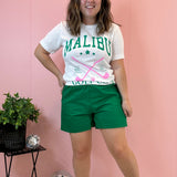 Green and Pink Graphic Tee