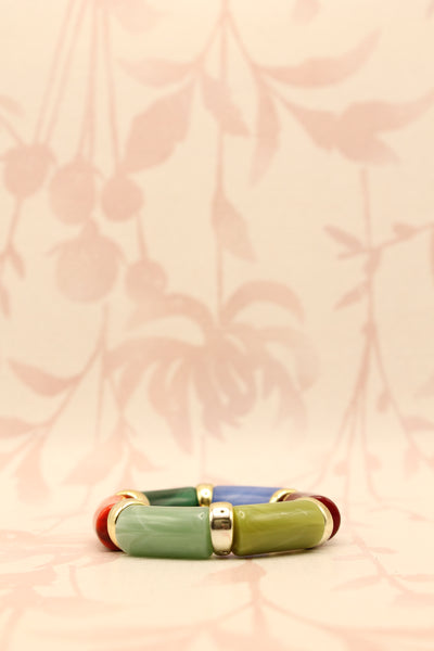 Resin Cylinder Block Bracelet