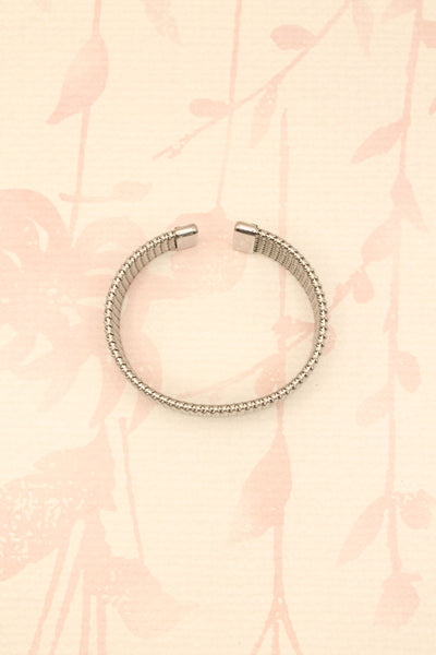 Silver Wide Mesh Cuff Bracelet
