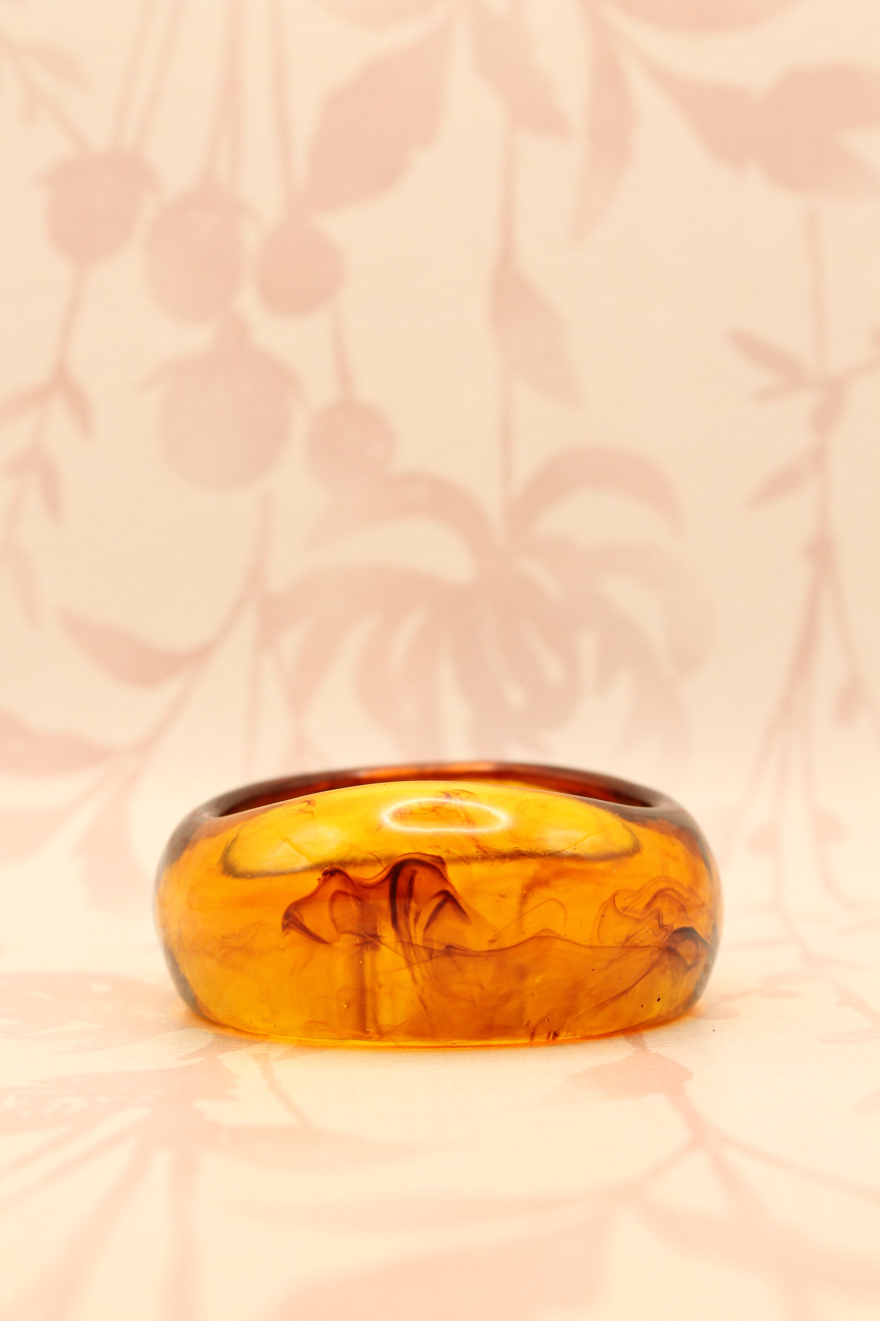 Marble Resin Bangle Bracelet | Brown