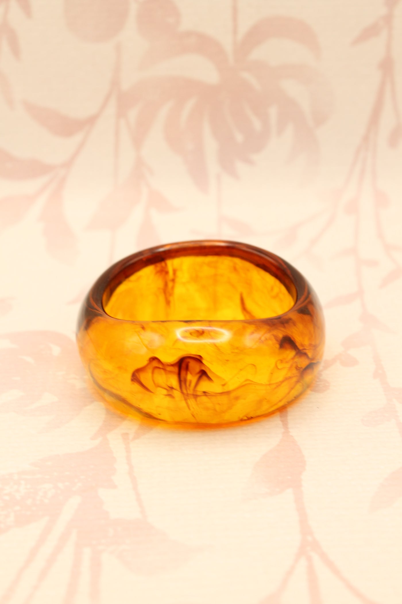 Marble Resin Bangle Bracelet | Brown