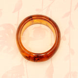 Marble Resin Bangle Bracelet | Brown