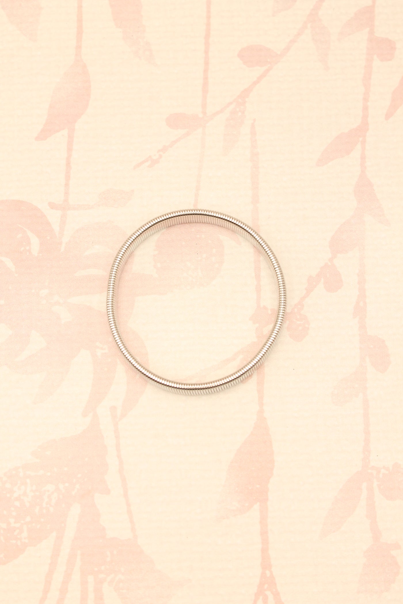 Ribbed Stretch Bangle | Silver