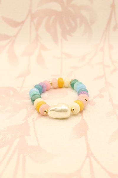 Marble Resin Beaded Bracelet