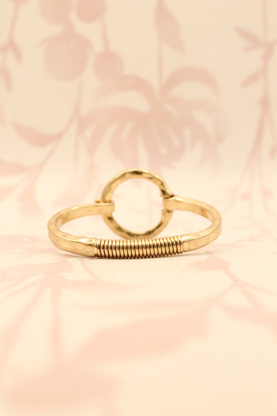 Hammered Circle Bangle | Gold