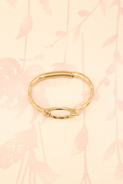 Hammered Circle Bangle | Gold