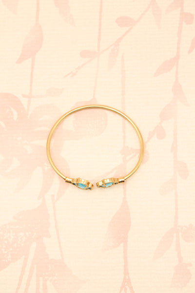Double Faceted Clover Cuff Bracelet