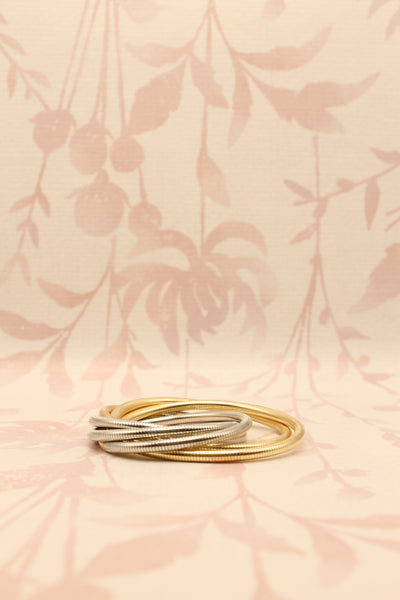Knotted Coil Bracelet Set