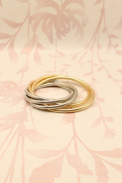 Knotted Coil Bracelet Set