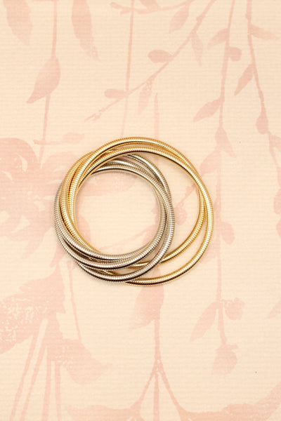 Knotted Coil Bracelet Set