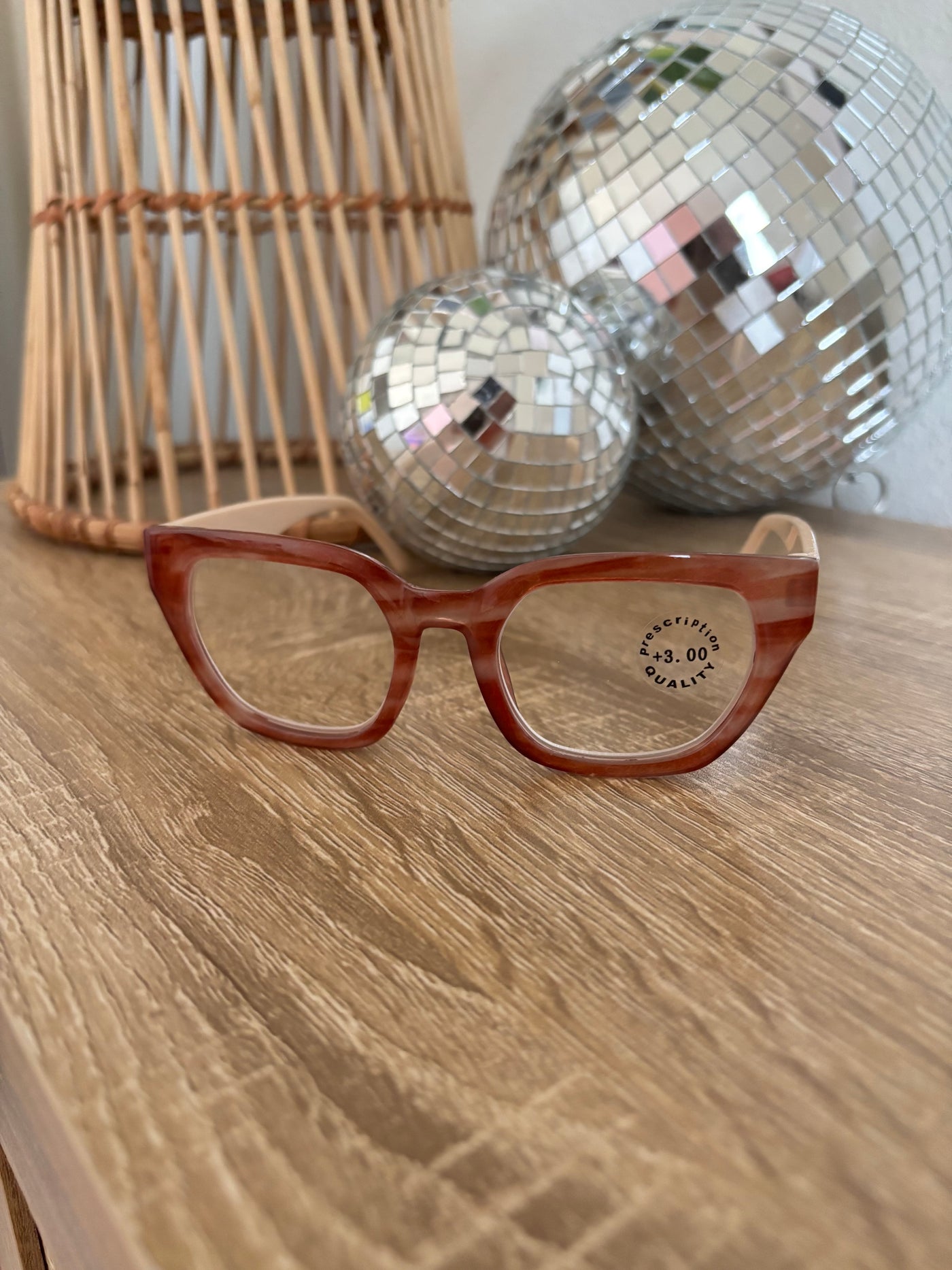 Leopard Two-Tone Reading Glasses | Light Brown