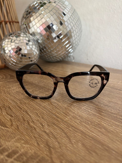 Leopard Two-Tone Reading Glasses | Black Tortoise