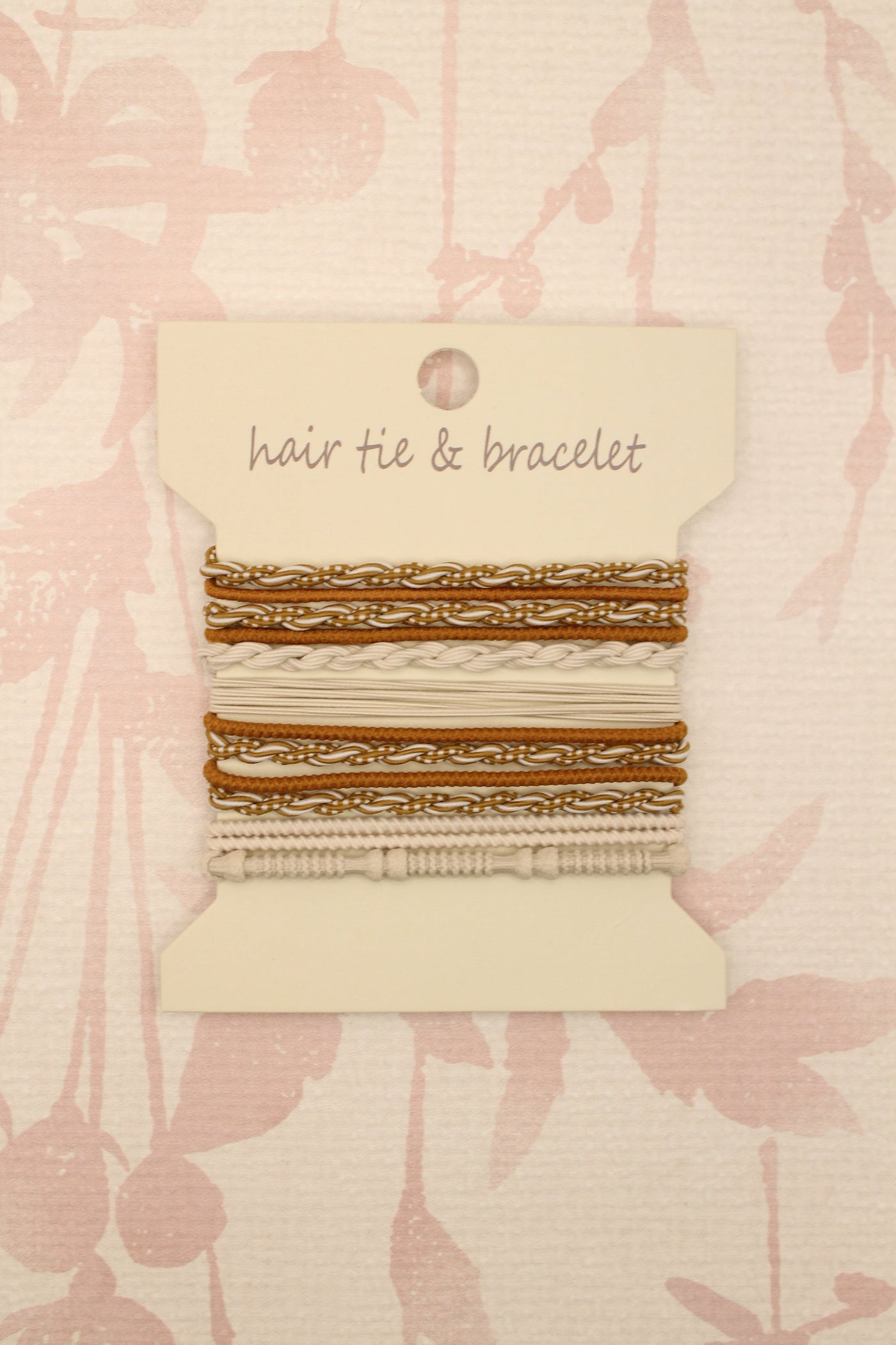 Boho Knot Bracelet Hair Tie Set | Off White