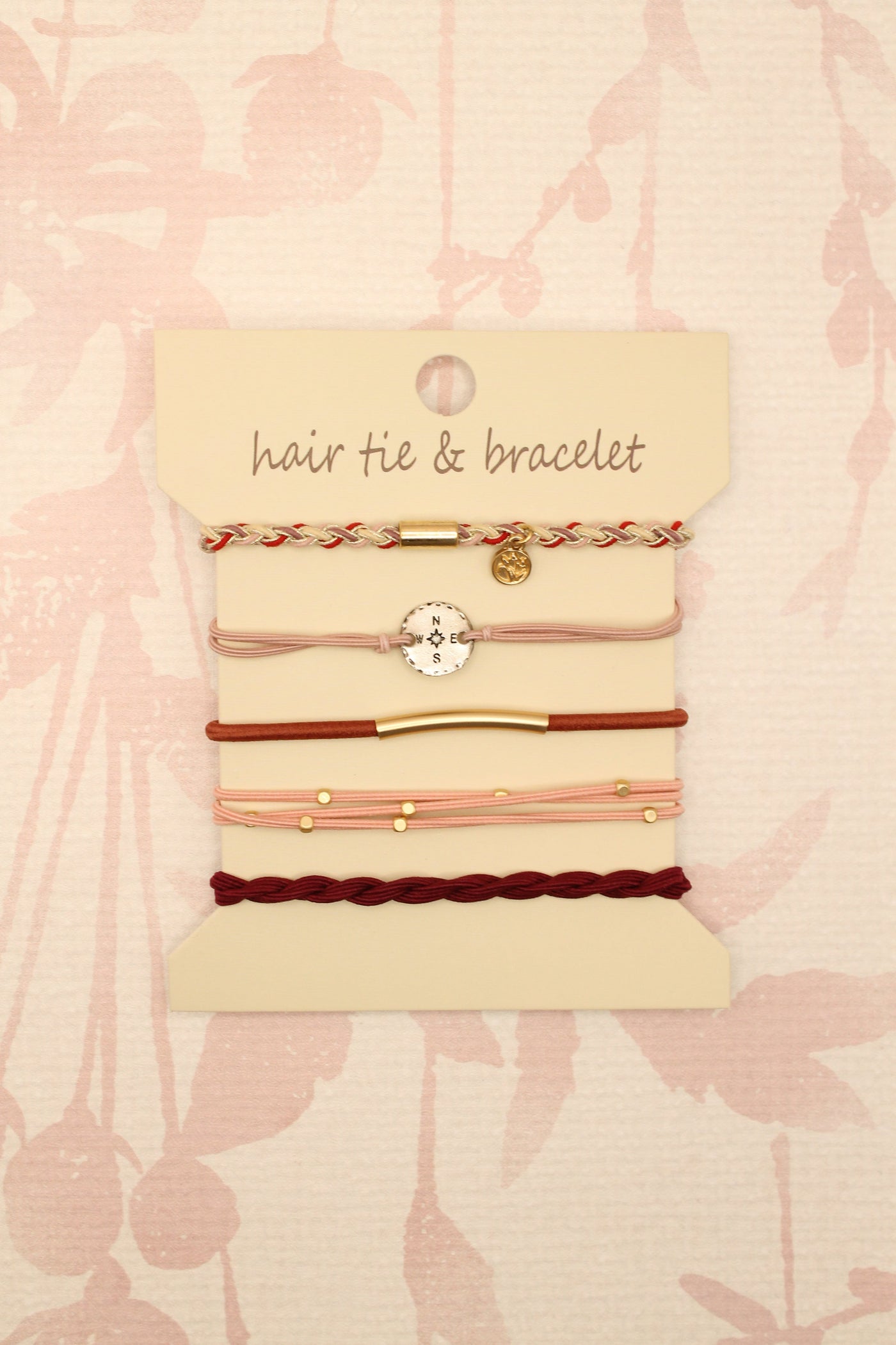 Boho Knot Bracelet Hair Tie Set | Compass