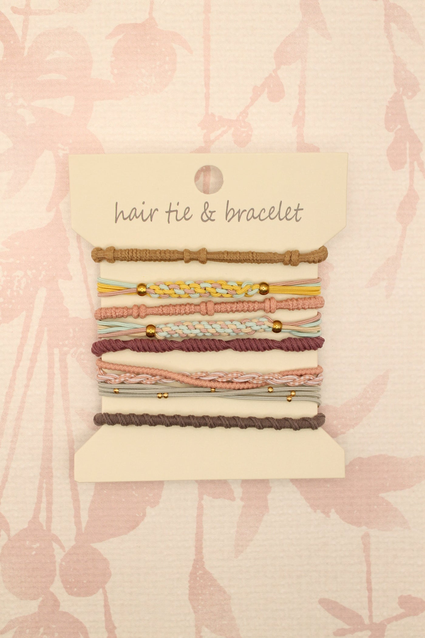 Boho Knot Bracelet Hair Tie Set | Pastel