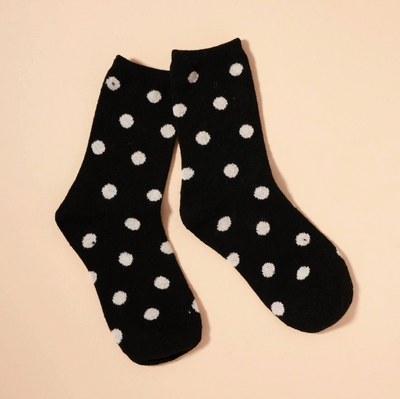 Polka Dotted Mid Calf Socks