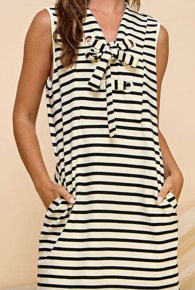 Seaside Stripe Mini Dress | Ivory