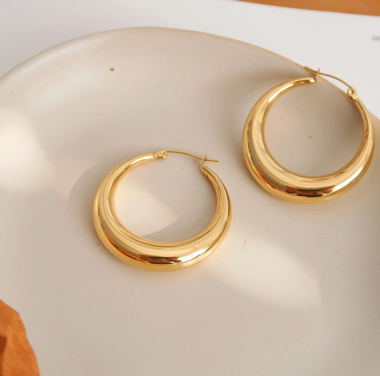 Gold Bubble Hoop Earring