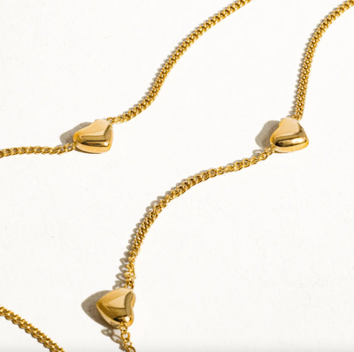 Gold Heart Anklet