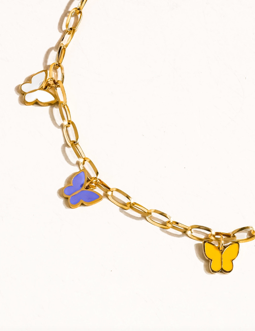 Multi-Color Butterfly Anklet