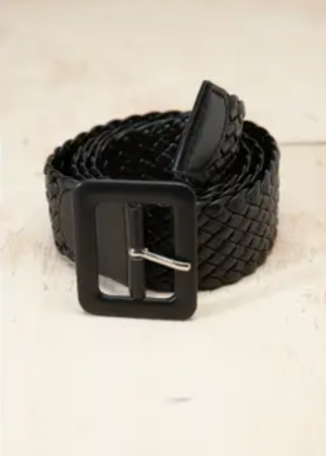 Braided Buckle Belt | Black