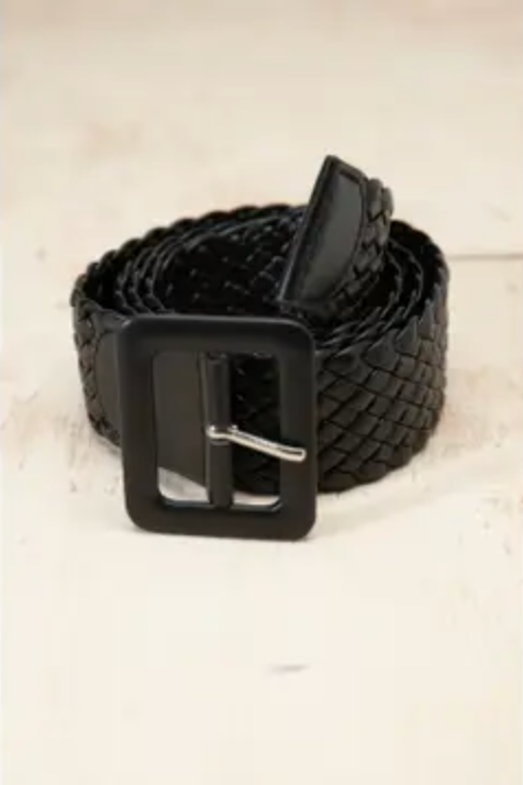Braided Buckle Belt | Black