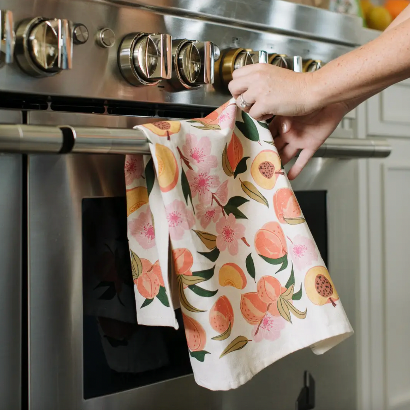 Peach Blossom Tea Towel