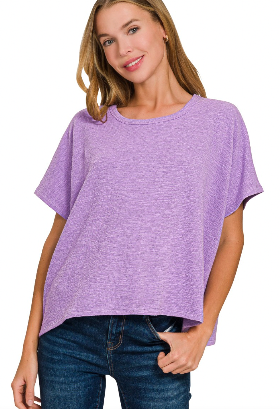 Cotton Oversize Tee | Lavender