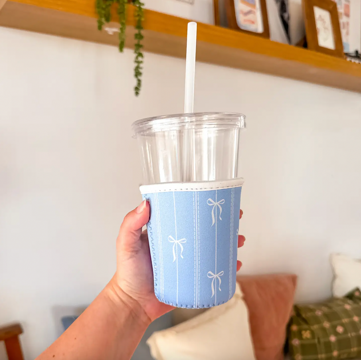 Blue Bow Coffee Sleeve