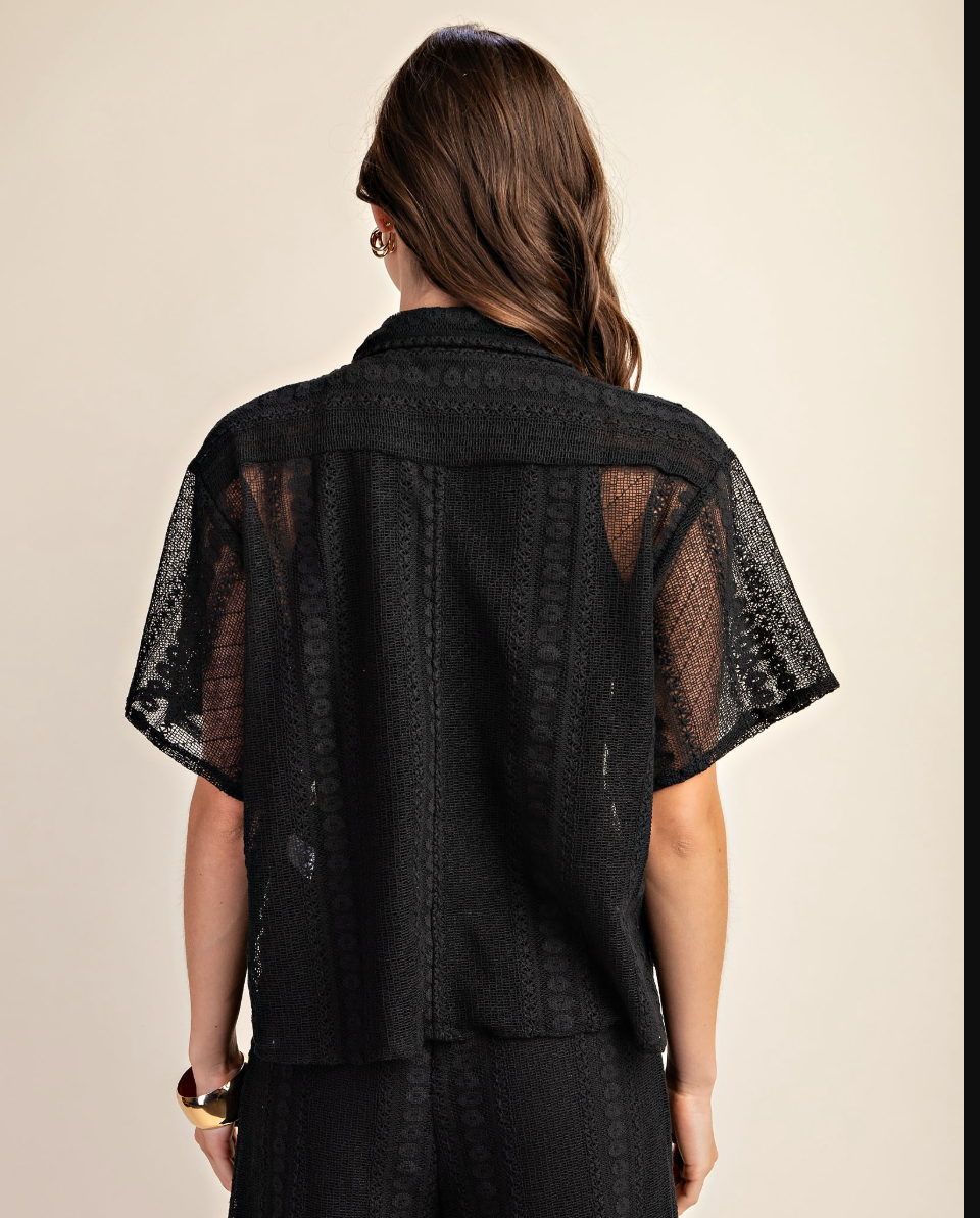 Selah Sheer Button Down