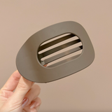 Jumbo Oval Claw Clip | Taupe