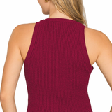 Ribbed Sweater Vest | Cabernet