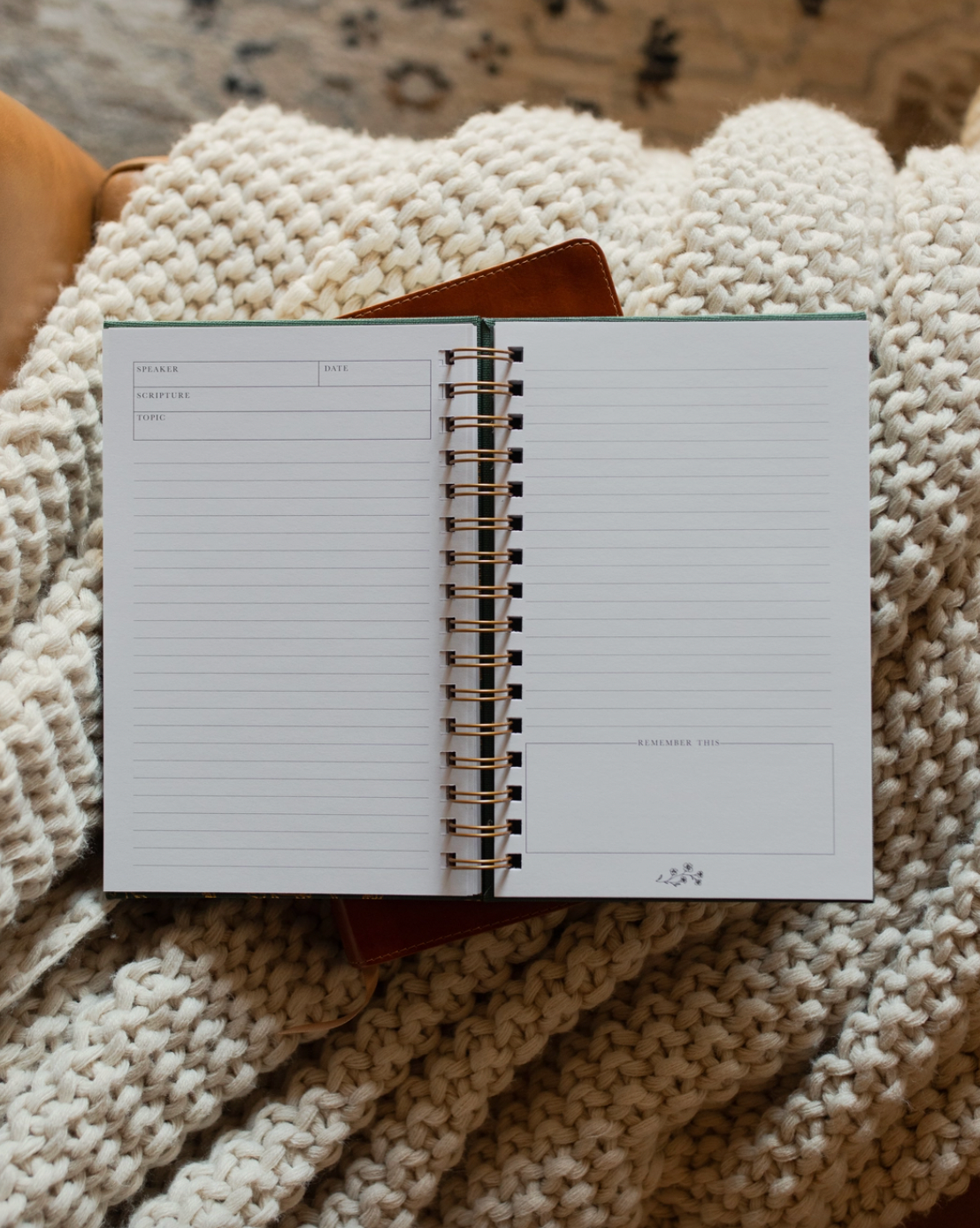 Sermon Notes Journal | Green Floral