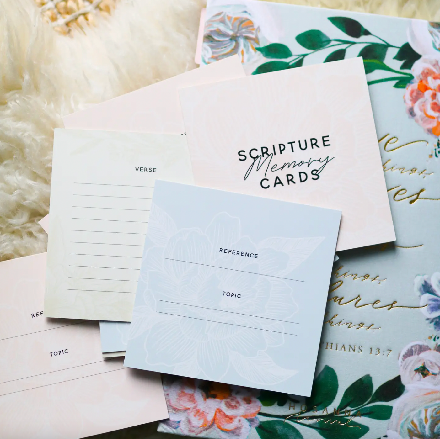 Scripture Memory Cards | Pastel Floral