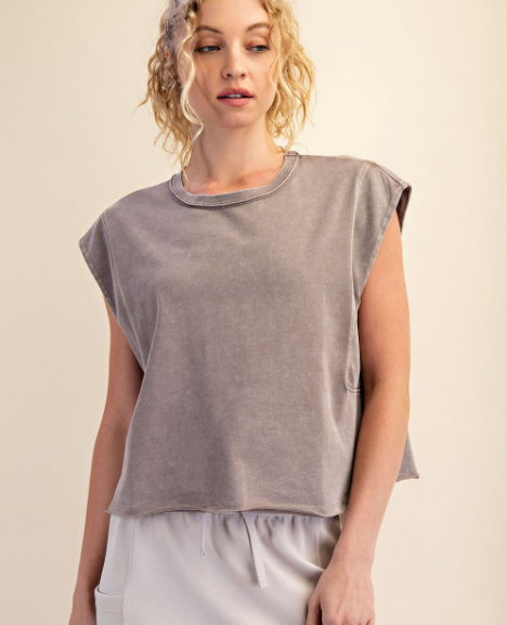 Georgie Sleeveless Tank | Mocha