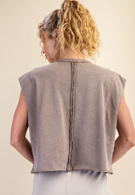 Georgie Sleeveless Tank | Mocha