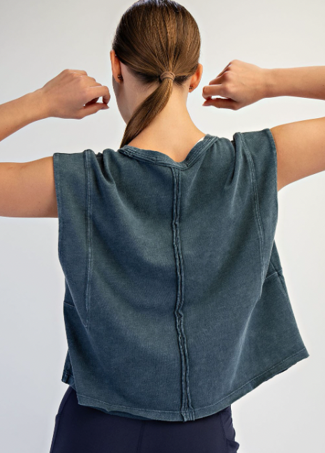 Georgie Sleeveless Tank | Blue