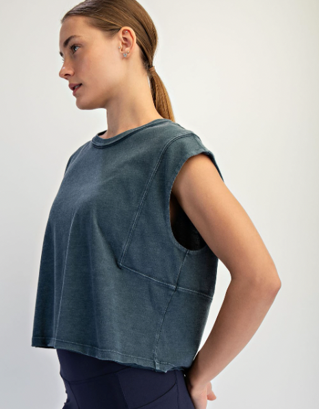 Georgie Sleeveless Tank | Blue