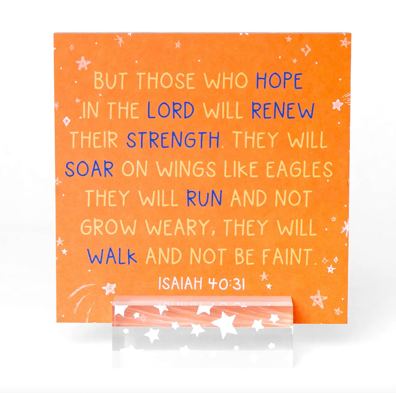 Verses For Strength | Bible Verse Card Set with Display Stand