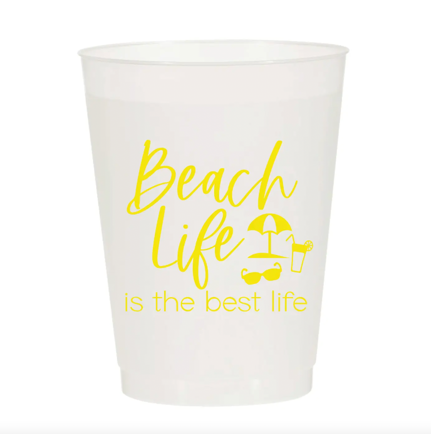 6-Pack Frosted Cups | Beach Life Is the Best Life