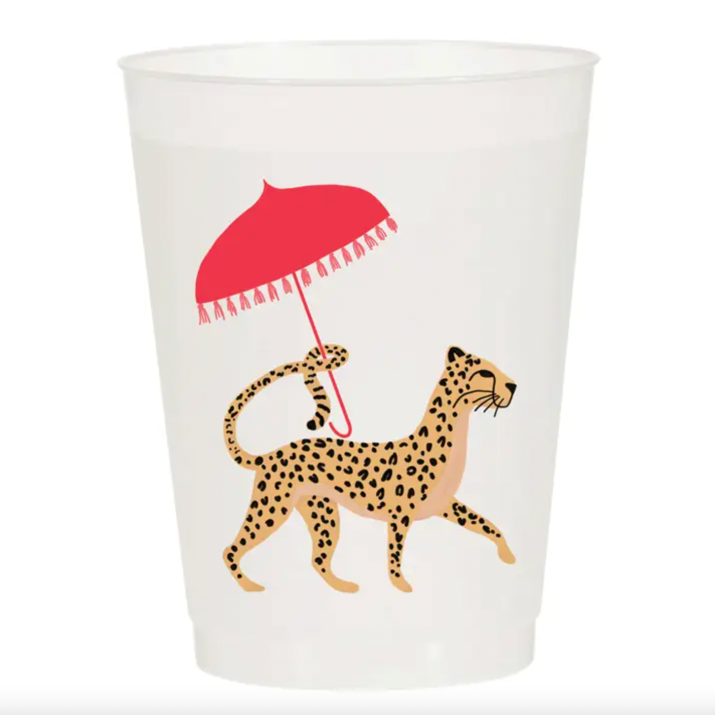 6-Pack Frosted Cups | Cheetah Umbrella