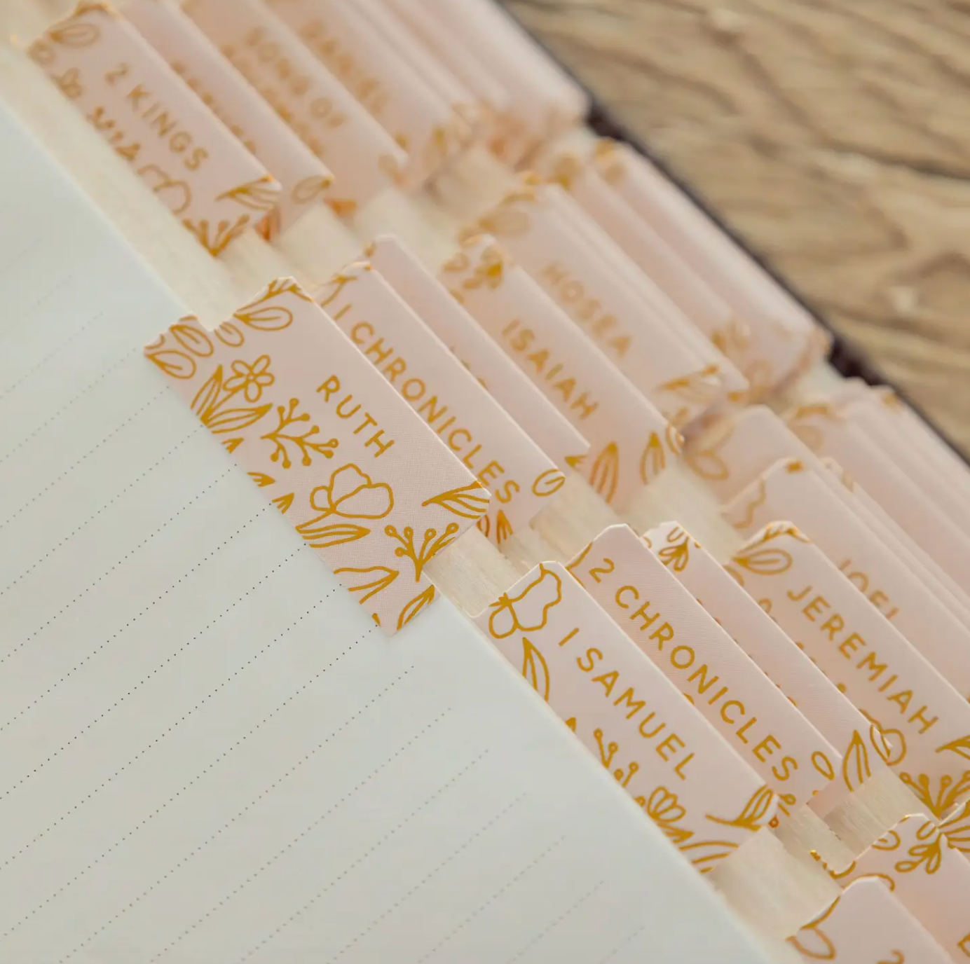 Bible Tabs | Gold Carnations