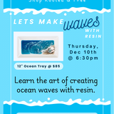 Amber's Making Waves // Resin Art Class 12" Tray